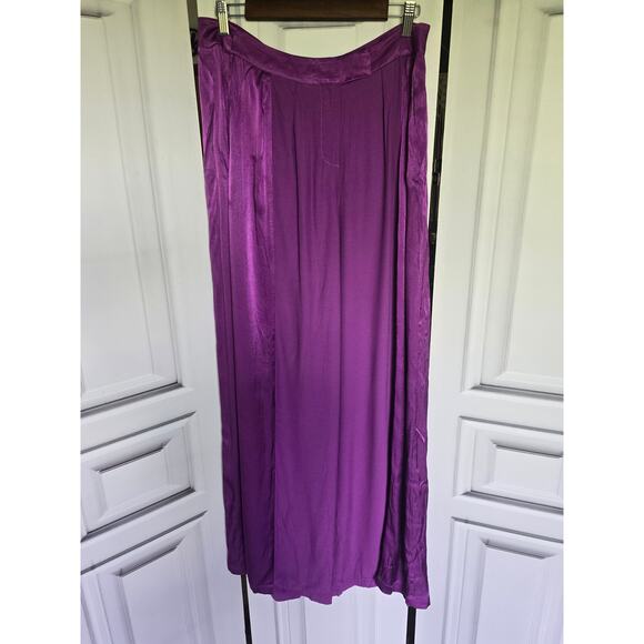 NWT Anthropologie Corey Lynn Wide-Leg Satin Pants - Large - Picture 7 of 7